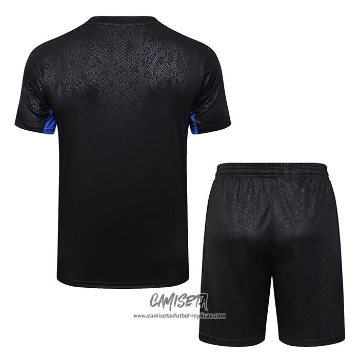 Chandal del Barcelona 2025-2026 Manga Corta Negro - Pantalon Corto